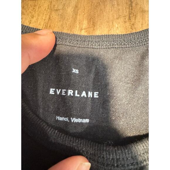 Everlane Womens Organic Cotton Racerback Tank Top Black SIZE XS - Picture 4 of 6